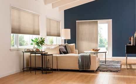 Graber Window Treatments and Blinds Blue Wall
